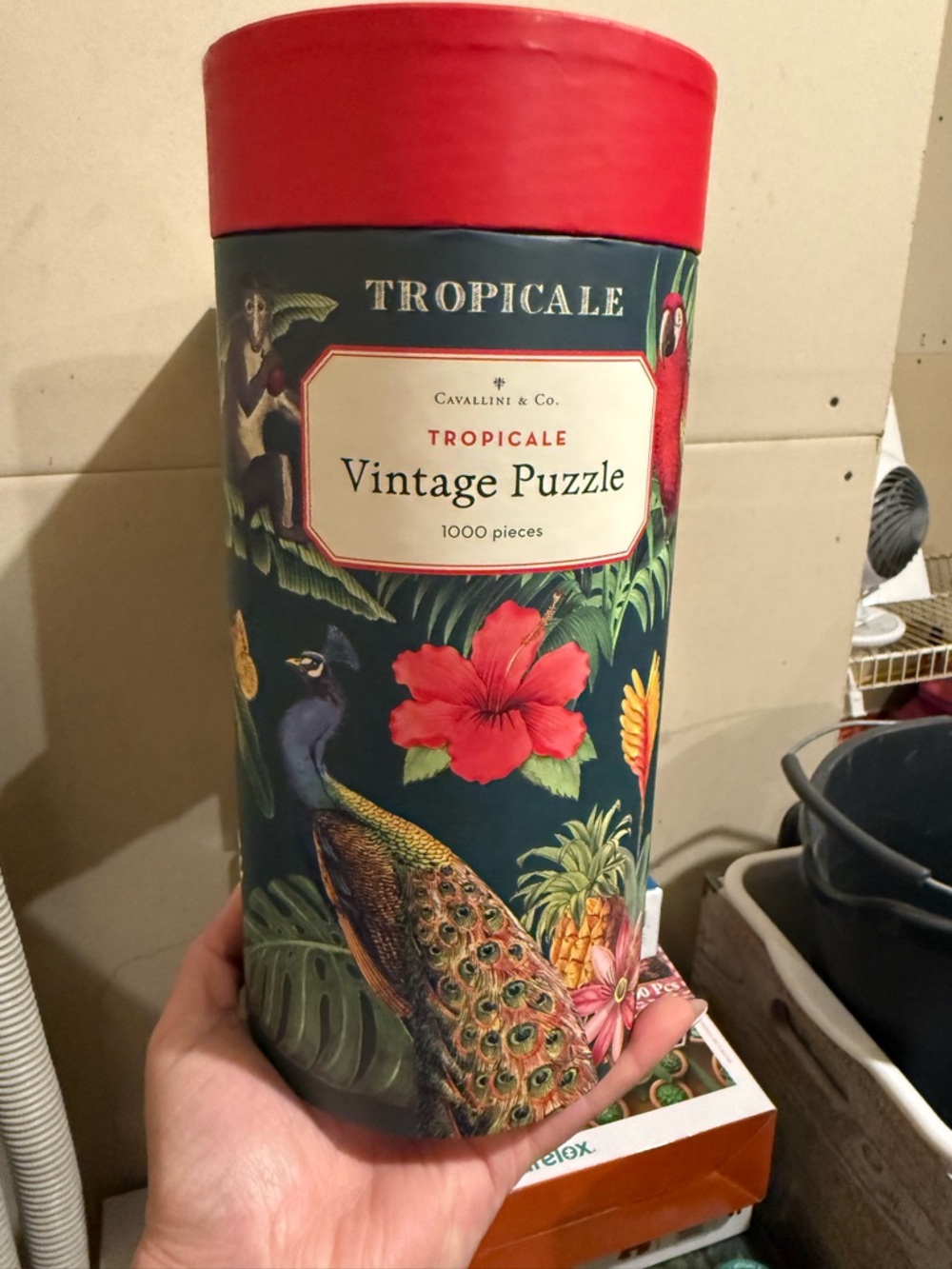 Cavallini & Co. Tropicale Vintage Puzzle - Green & Red